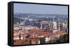 Mala Strana Suburb with Dome and Tower of St. Nicholas Church and Vltava River-Markus-Framed Stretched Canvas