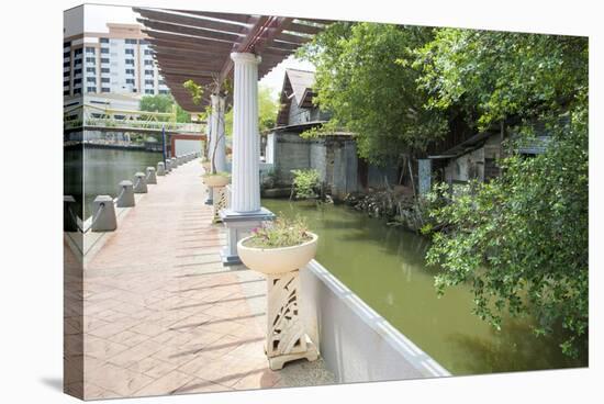 Malacca City Riverside Promenade, Malaysia. Malacca is Listed as UNESCO World Heritage Site since 2-Ints-Stretched Canvas