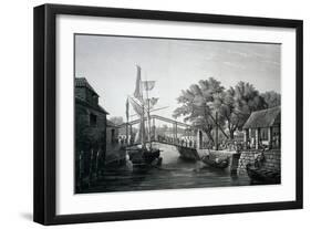 Malacca, Pier, Engraving from Voyage around World across Indian and China Seas-Cyrille Pierre Theodore Laplace-Framed Giclee Print