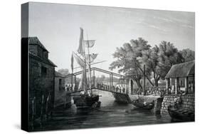 Malacca, Pier, Engraving from Voyage around World across Indian and China Seas-Cyrille Pierre Theodore Laplace-Stretched Canvas