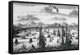 Malacca Port, Malaysia, 1676, 17th Century-null-Framed Stretched Canvas