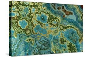 Malachite and Chrysocolla Copper Minerals From-null-Stretched Canvas