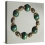 Malachite Bracelet with Gold and Silver Elements. Part of Parure Together with Waist Necklace-Mario Buccellati-Stretched Canvas