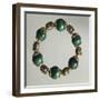 Malachite Bracelet with Gold and Silver Elements. Part of Parure Together with Waist Necklace-Mario Buccellati-Framed Giclee Print