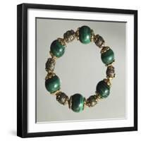 Malachite Bracelet with Gold and Silver Elements. Part of Parure Together with Waist Necklace-Mario Buccellati-Framed Giclee Print