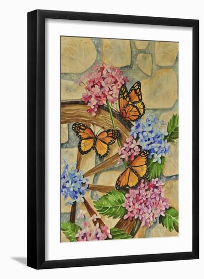 Malachite Butterflies-Charlsie Kelly-Framed Giclee Print