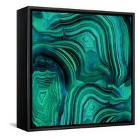 Malachite in Green and Blue-Danielle Carson-Framed Stretched Canvas