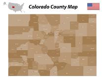 Colorado County Map-malachy120-Art Print