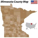 Minnesota County Map-malachy120-Art Print