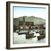 Malaga (Spain), the Port-Leon, Levy et Fils-Framed Photographic Print