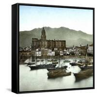 Malaga (Spain), the Port-Leon, Levy et Fils-Framed Stretched Canvas