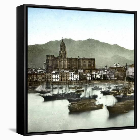 Malaga (Spain), the Port-Leon, Levy et Fils-Framed Stretched Canvas