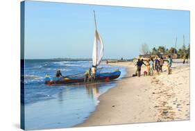 Malagasy Fishermen Coming Back from a Fishing Trip, Morondava, Toliara Province, Madagascar, Africa-G&M Therin-Weise-Stretched Canvas