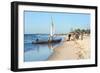 Malagasy Fishermen Coming Back from a Fishing Trip, Morondava, Toliara Province, Madagascar, Africa-G&M Therin-Weise-Framed Photographic Print