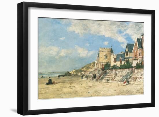 Malakoff Tower and the Shore at Trouville-Eugène Boudin-Framed Giclee Print