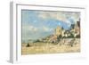 Malakoff Tower and the Shore at Trouville-Eugène Boudin-Framed Giclee Print