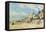 Malakoff Tower and the Shore at Trouville-Eugène Boudin-Framed Stretched Canvas