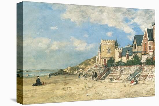 Malakoff Tower and the Shore at Trouville-Eugène Boudin-Stretched Canvas