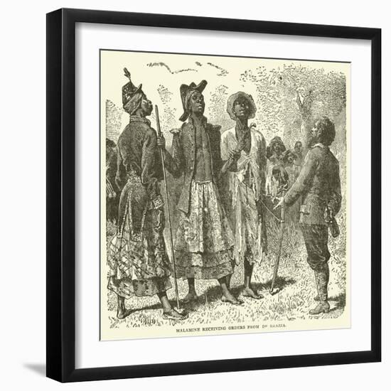 Malamine Receiving Orders from De Brazza-null-Framed Giclee Print