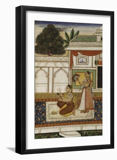 Malasri Ragini : dame et sa servante-null-Framed Giclee Print