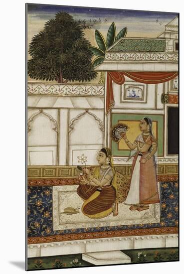 Malasri Ragini : dame et sa servante-null-Mounted Giclee Print