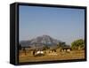 Malawi, Dedza, Grass-Roofed Houses in a Rural Village in the Dedza Region-John Warburton-lee-Framed Stretched Canvas