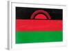 Malawi Flag Design with Wood Patterning - Flags of the World Series-Philippe Hugonnard-Framed Art Print