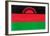 Malawi Flag Design with Wood Patterning - Flags of the World Series-Philippe Hugonnard-Framed Art Print