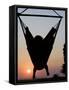 Malawi, Lake Malawi National Park, Young Guest Relaxes in a Hammock at Pumulani Lodge, (MR)-John Warburton-lee-Framed Stretched Canvas