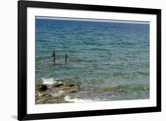 Malawi, Nkhata Bay, People Fishing in the Lake Malawi-Anthony Asael-Framed Photographic Print