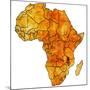 Malawi on Actual Map of Africa-michal812-Mounted Art Print