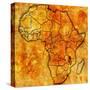 Malawi on Actual Map of Africa-michal812-Stretched Canvas