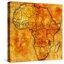 Malawi on Actual Map of Africa-michal812-Stretched Canvas