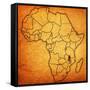 Malawi on Actual Map of Africa-michal812-Framed Stretched Canvas