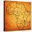 Malawi on Actual Map of Africa-michal812-Stretched Canvas