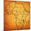 Malawi on Actual Map of Africa-michal812-Mounted Art Print