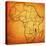 Malawi on Actual Map of Africa-michal812-Stretched Canvas