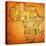 Malawi on Actual Map of Africa-michal812-Stretched Canvas