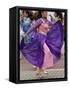 Malay Dancer Wearing Traditional Dress at Celebrations of Kuala Lumpur City Day Commemoration-Richard Nebesky-Framed Stretched Canvas