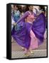 Malay Dancer Wearing Traditional Dress at Celebrations of Kuala Lumpur City Day Commemoration-Richard Nebesky-Framed Stretched Canvas