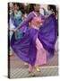 Malay Dancer Wearing Traditional Dress at Celebrations of Kuala Lumpur City Day Commemoration-Richard Nebesky-Stretched Canvas