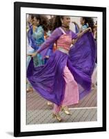 Malay Dancer Wearing Traditional Dress at Celebrations of Kuala Lumpur City Day Commemoration-Richard Nebesky-Framed Photographic Print