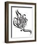 Malay Hand Written Greeting Calligraphy - Happy Aidilfitri in Ketupat Form-yienkeat-Framed Photographic Print