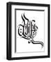 Malay Hand Written Greeting Calligraphy - Happy Aidilfitri in Ketupat Form-yienkeat-Framed Photographic Print