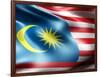 Malaysia Country Flag 3D Illustration-pling-Framed Art Print