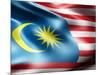 Malaysia Country Flag 3D Illustration-pling-Mounted Art Print