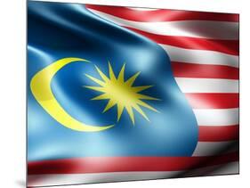 Malaysia Country Flag 3D Illustration-pling-Mounted Art Print