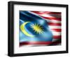 Malaysia Country Flag 3D Illustration-pling-Framed Art Print