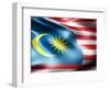 Malaysia Country Flag 3D Illustration-pling-Framed Art Print