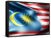 Malaysia Country Flag 3D Illustration-pling-Framed Stretched Canvas